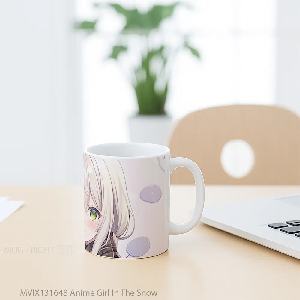 Mug Anime Girl In The Snow Cangkir Anime - All-side / Desain