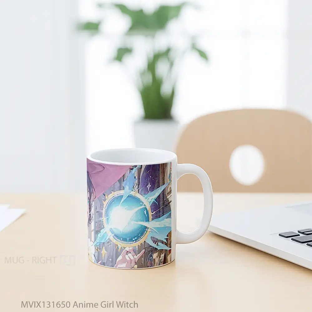 Mug Anime Girl Witch Cangkir Anime - All-side / Desain