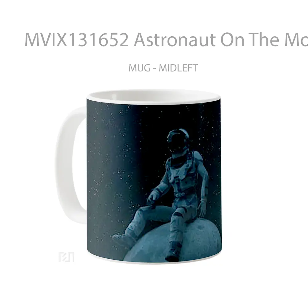 Mug Astronaut On The Moon Gelas Astronomi - All-side / Desain
