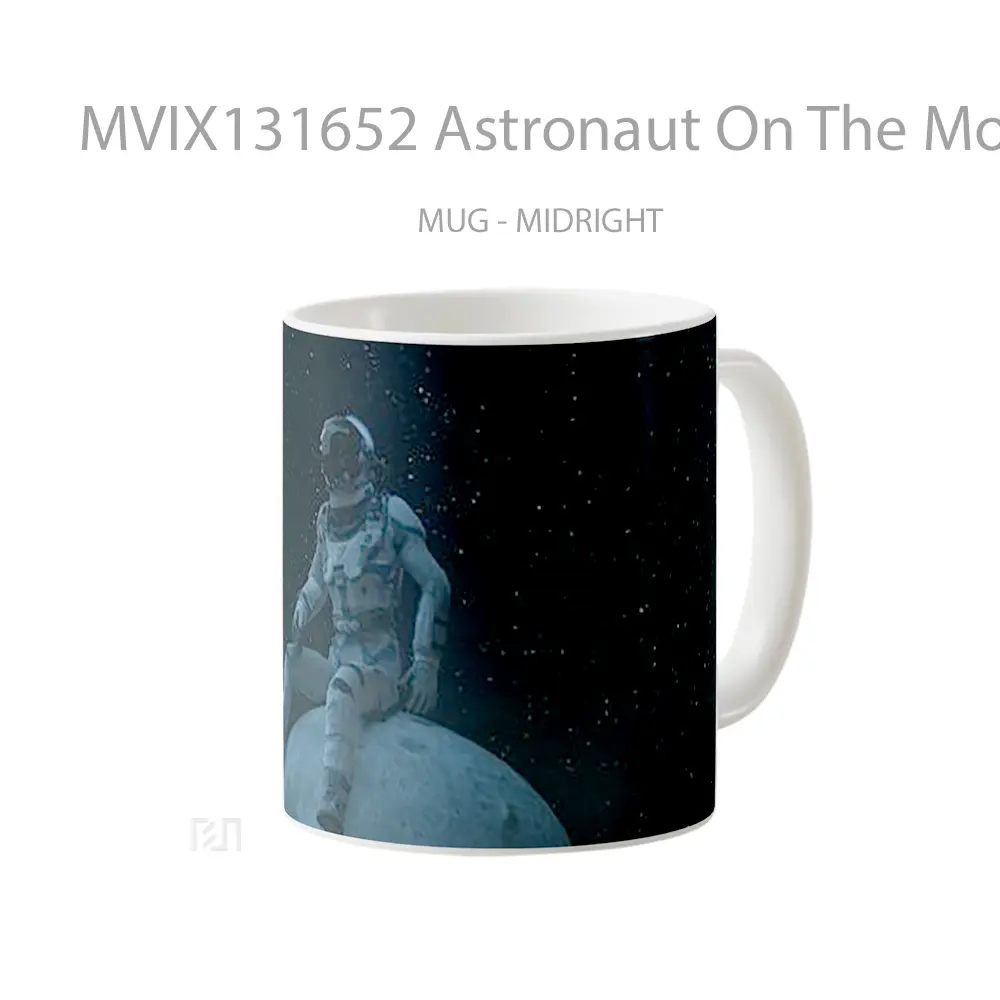Mug Astronaut On The Moon Gelas Astronomi - All-side / Desain