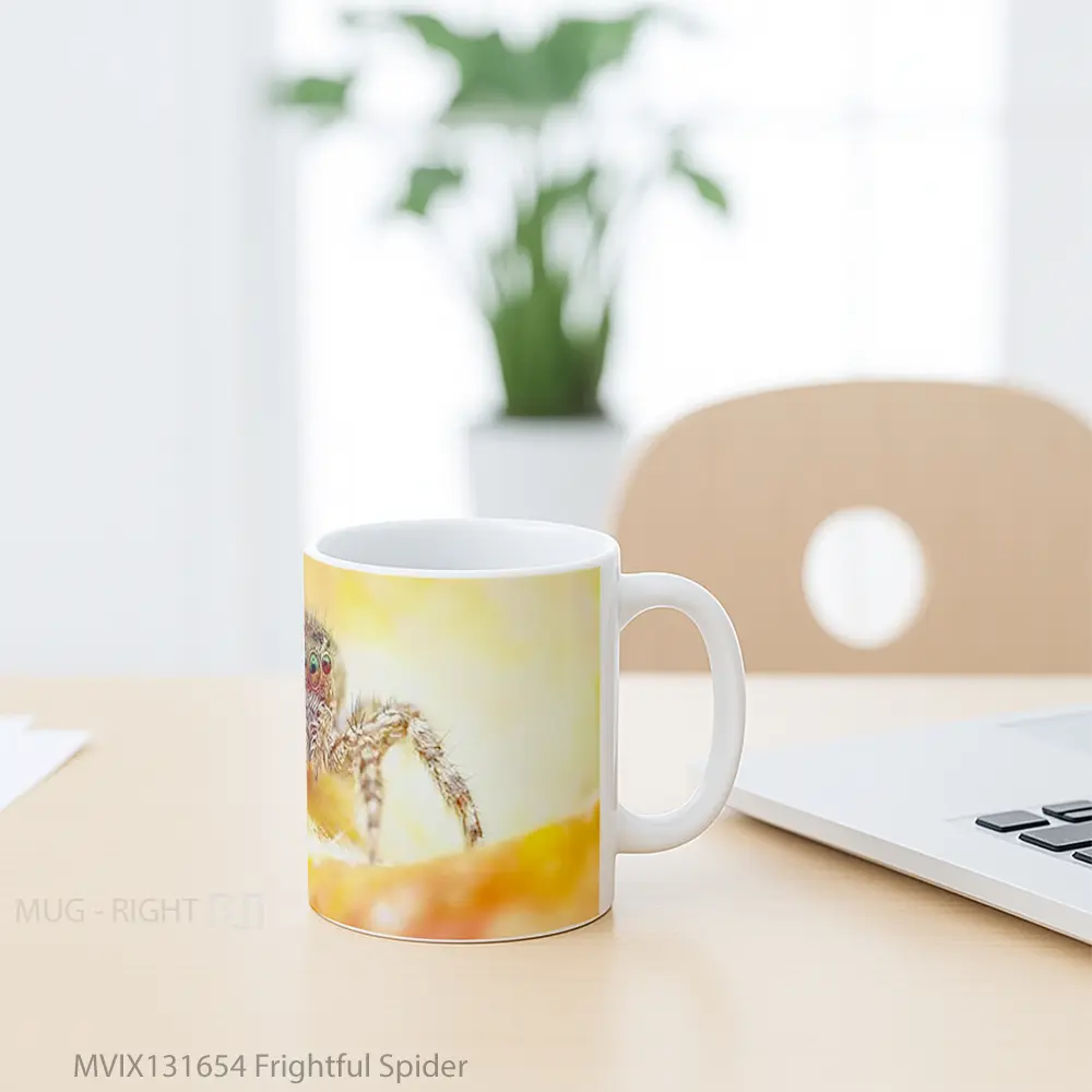 Mug Frightful Spider Gelas Keramik Unik - Tampak Kanan