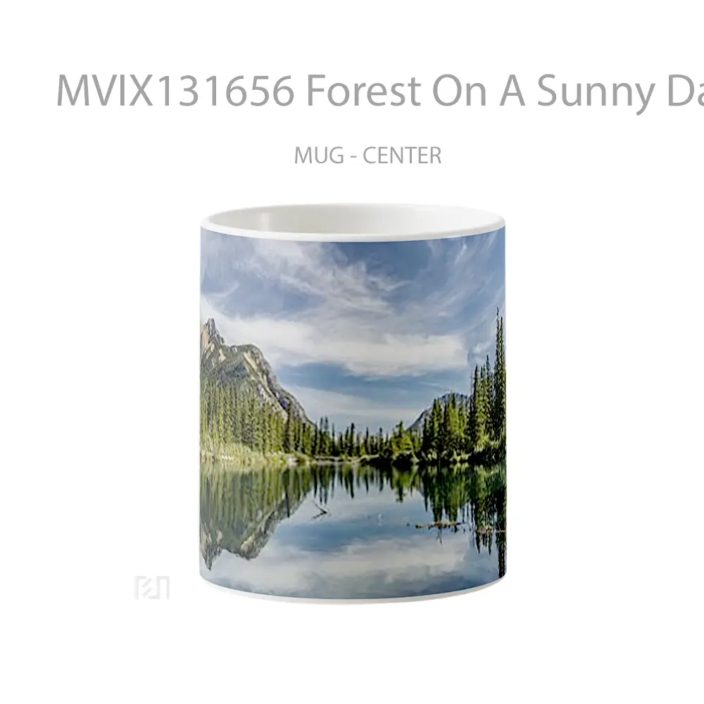 Mug Forest On A Sunny Day Gelas Pemandangan Alam