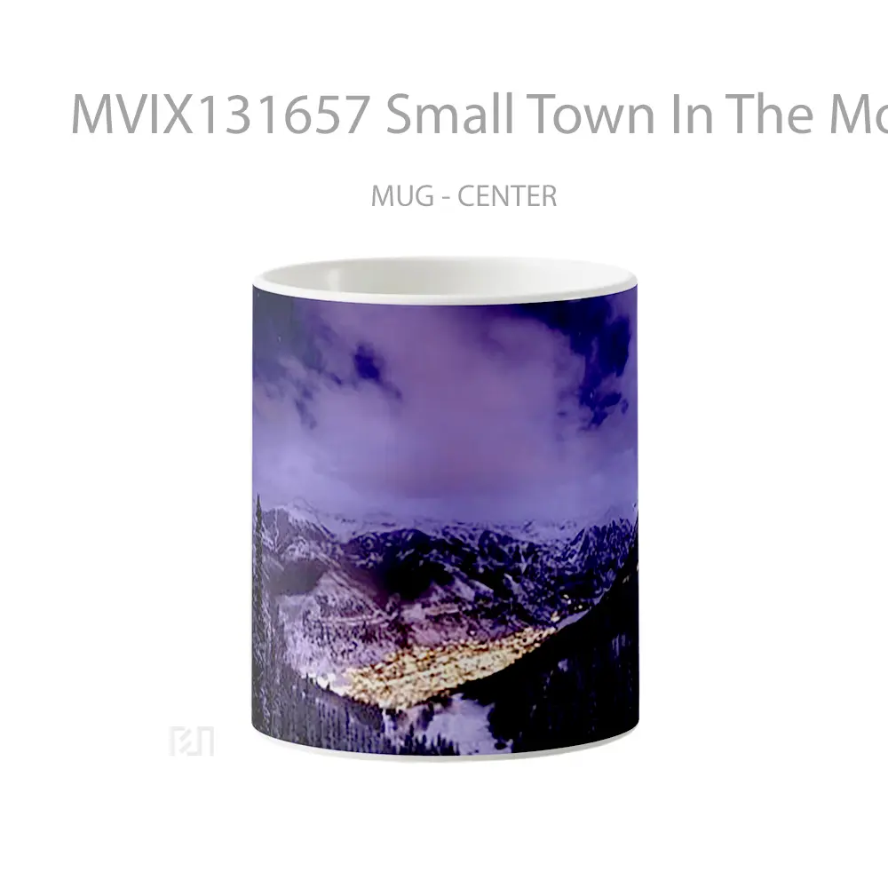 Mug Small Town In The Mountains Gelas Pemandangan Alam