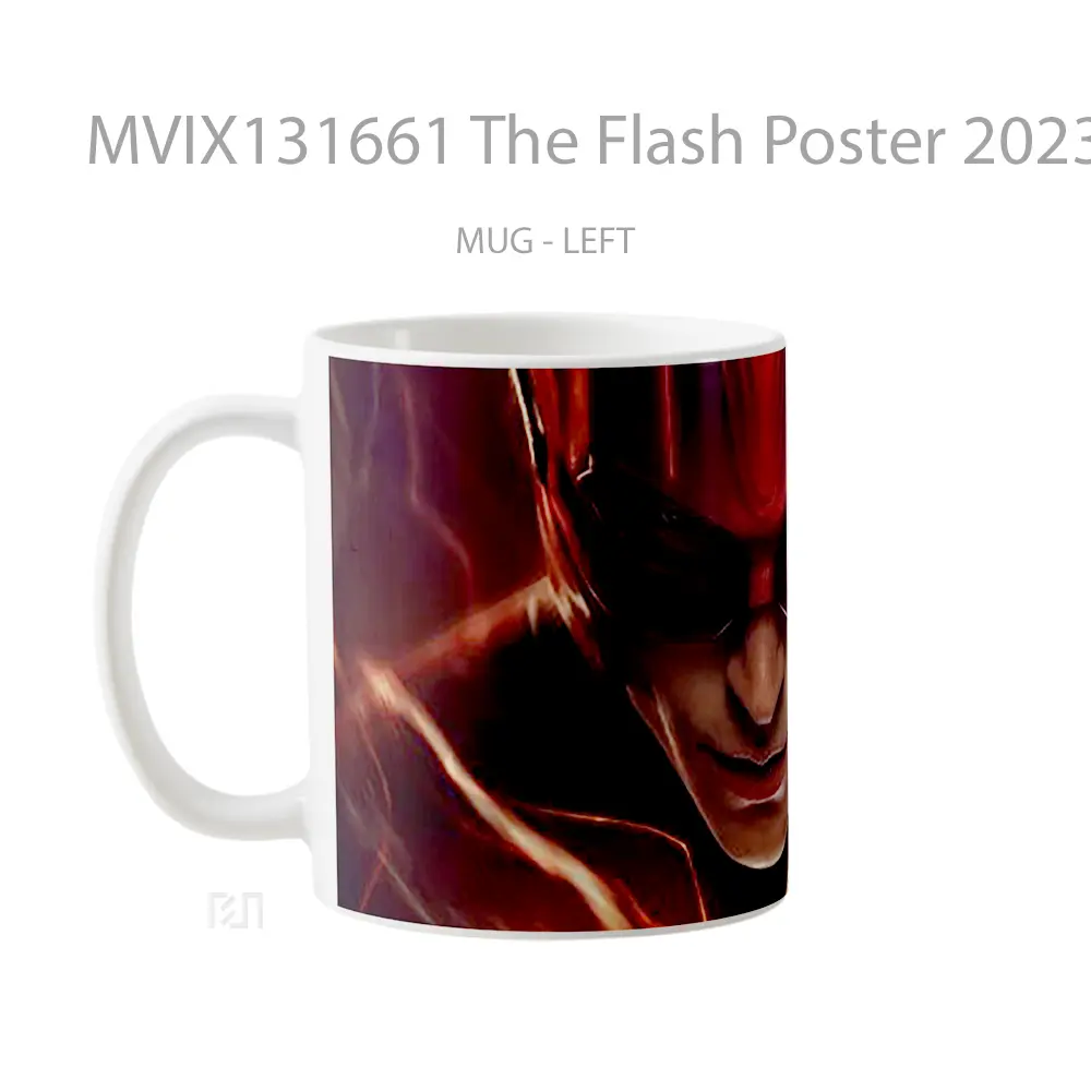 Mug The Flash Poster 2023 Gelas Superhero - All-side / Desain