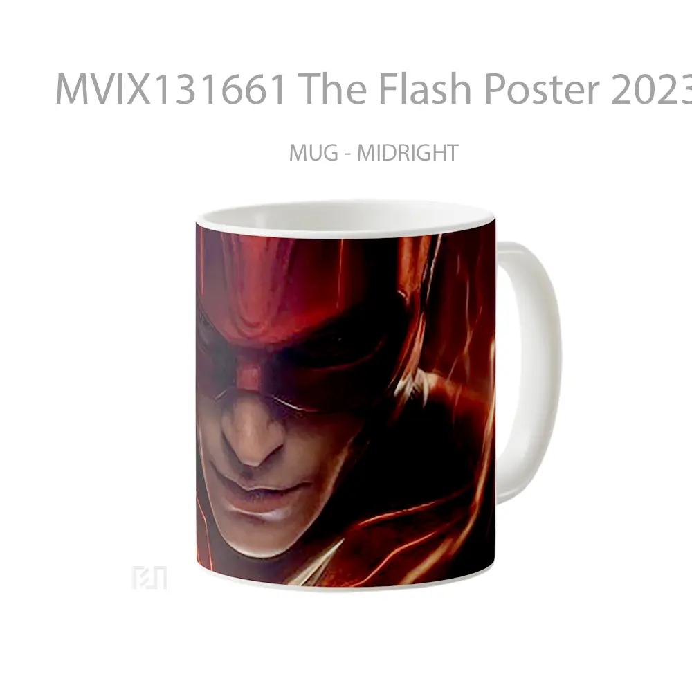 Mug The Flash Poster 2023 Gelas Superhero - All-side / Desain
