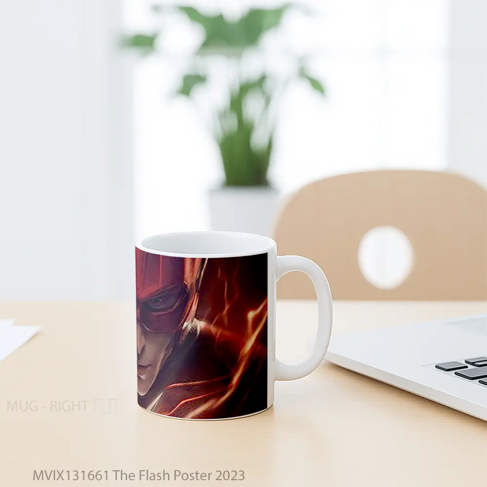 Mug The Flash Poster 2023 Gelas Superhero - All-side / Desain