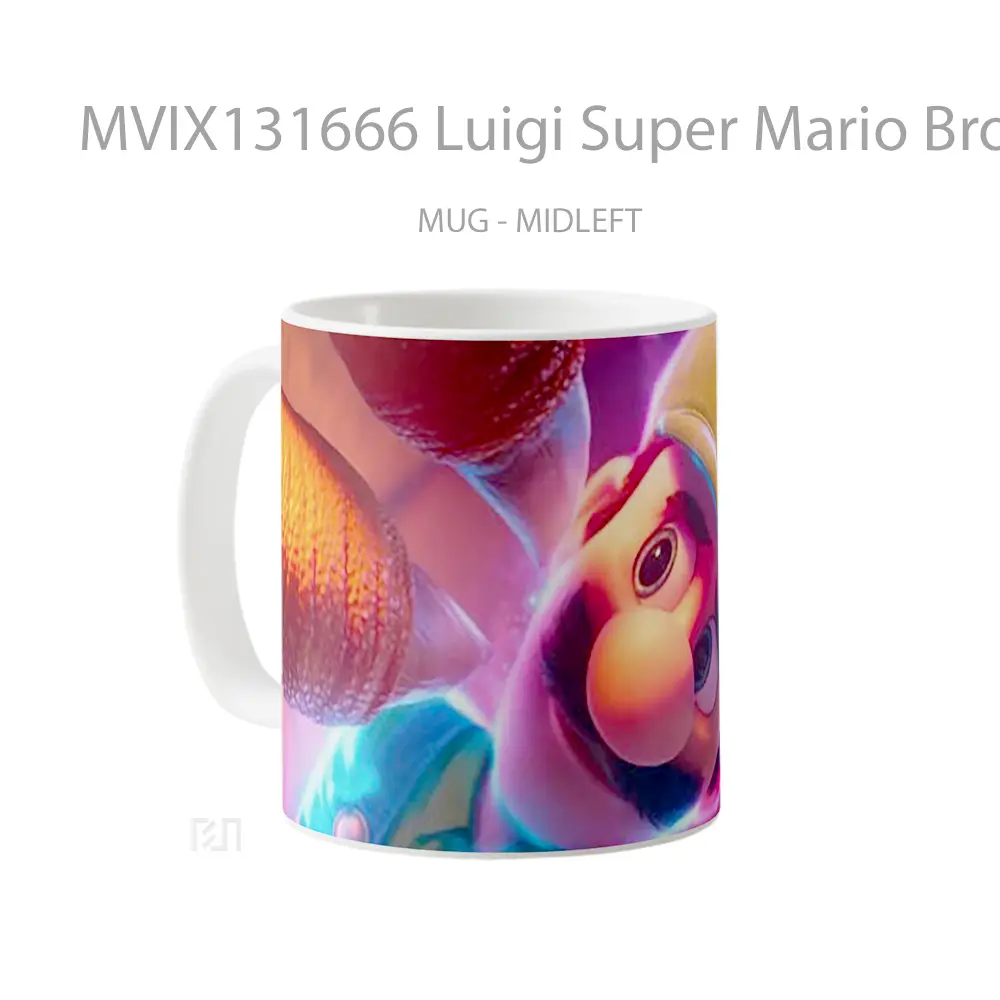 Mug Luigi Super Mario Bros Movie Gelas Keramik Unik - All-side / Desain