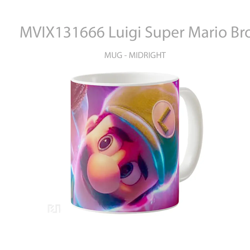 Mug Luigi Super Mario Bros Movie Gelas Keramik Unik - All-side / Desain