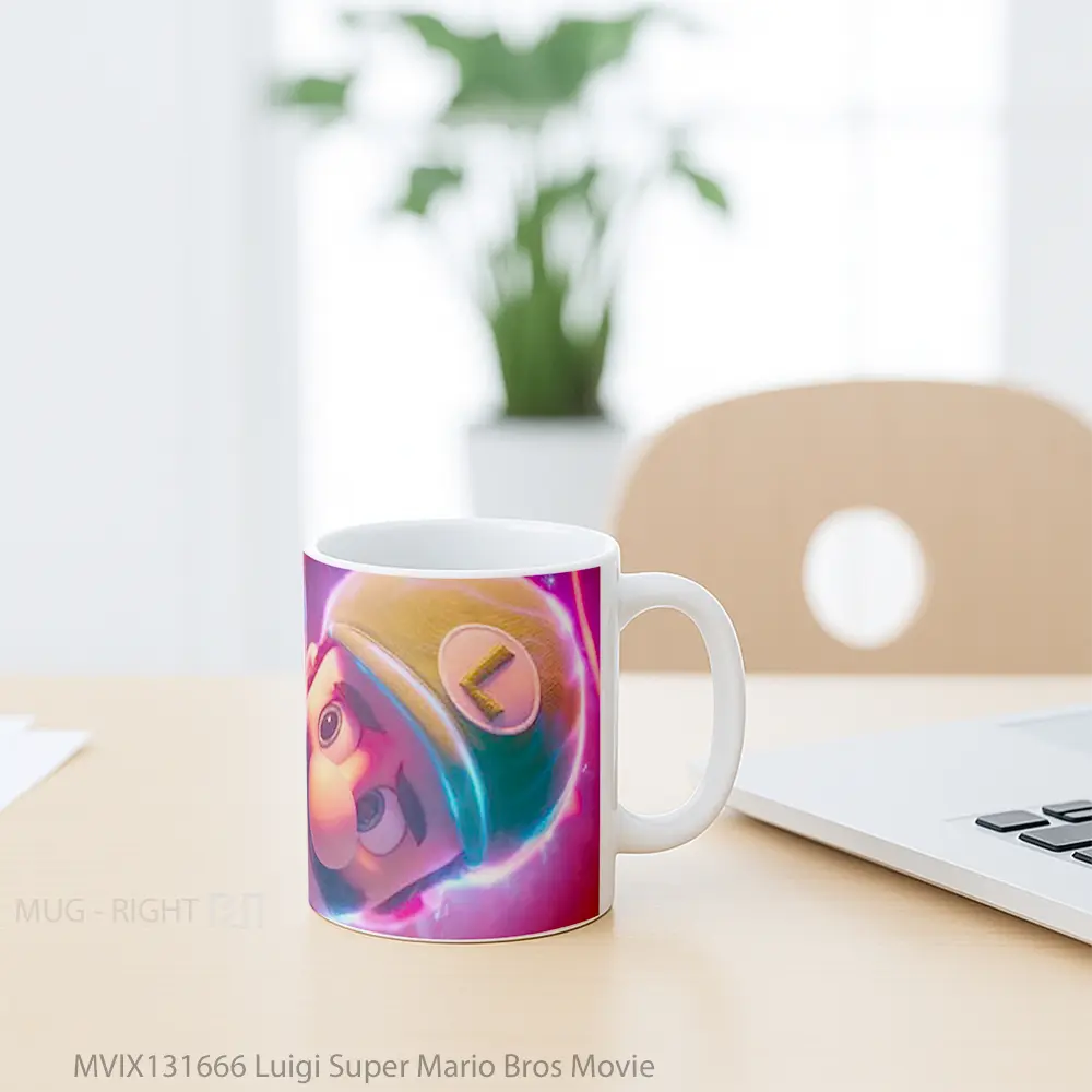Mug Luigi Super Mario Bros Movie Gelas Keramik Unik - All-side / Desain