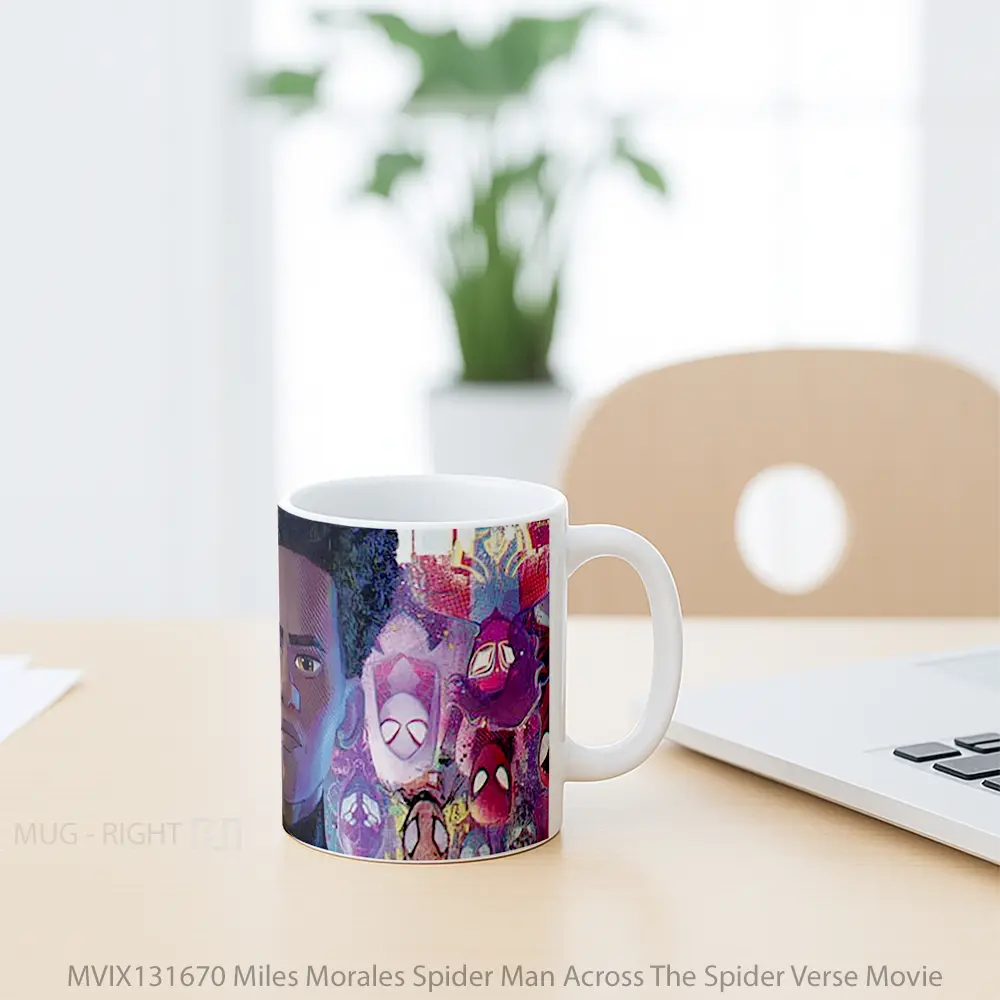 Mug Miles Morales Spider Man Across The Spider Verse Movie Gelas Superhero - All-side / Desain