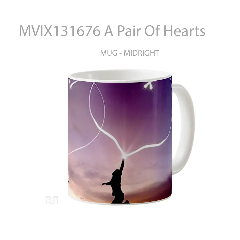 Mug A Pair Of Hearts Gelas Keramik Unik - All-side / Desain