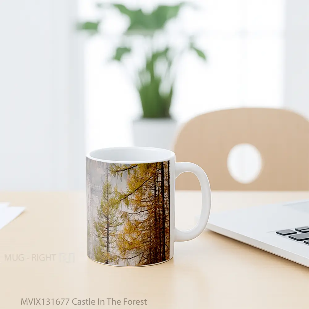 Mug Castle In The Forest Gelas Pemandangan Alam - All-side / Desain