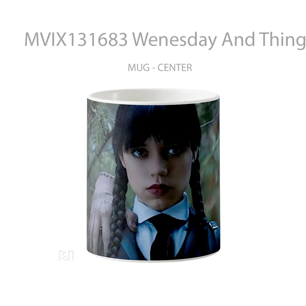 Mug Wenesday And Thing Netflix Series Gelas Keramik Unik
