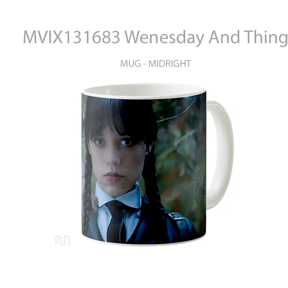 Mug Wenesday And Thing Netflix Series Gelas Keramik Unik - All-side / Desain