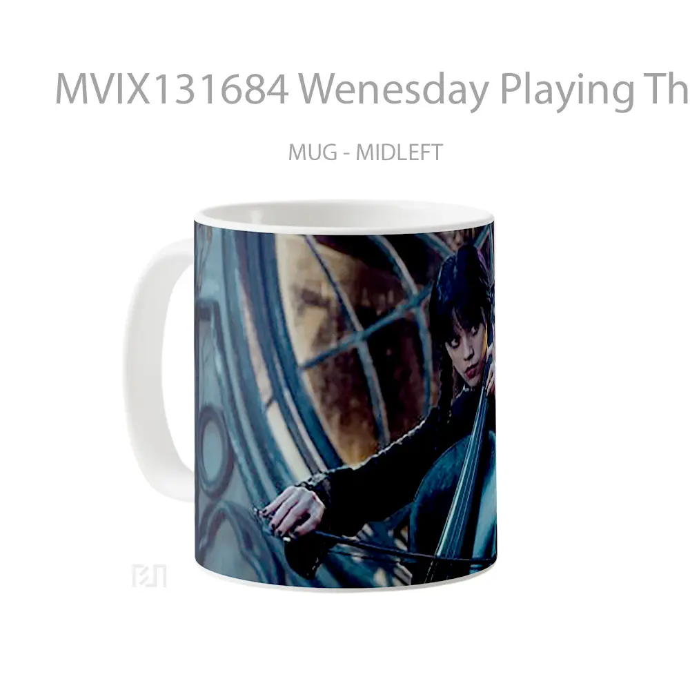 Mug Wenesday Playing The Violin Gelas Keramik Unik - All-side / Desain