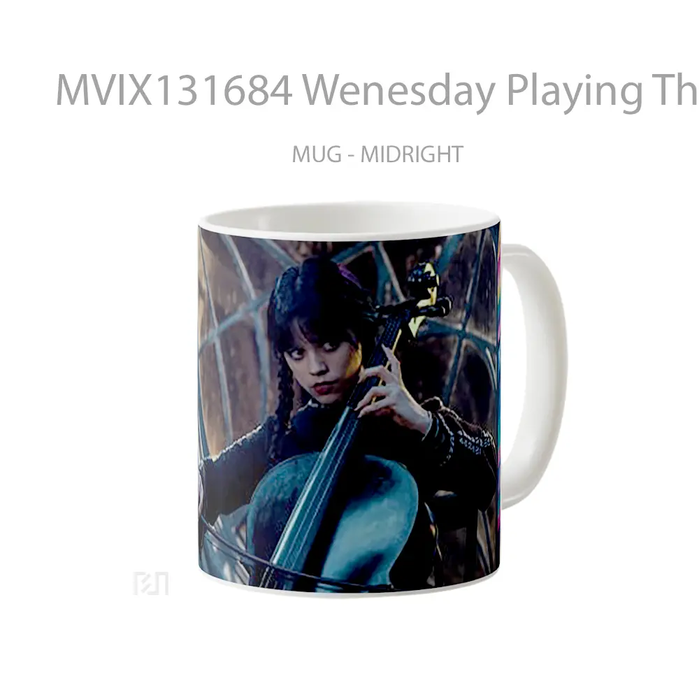 Mug Wenesday Playing The Violin Gelas Keramik Unik - All-side / Desain