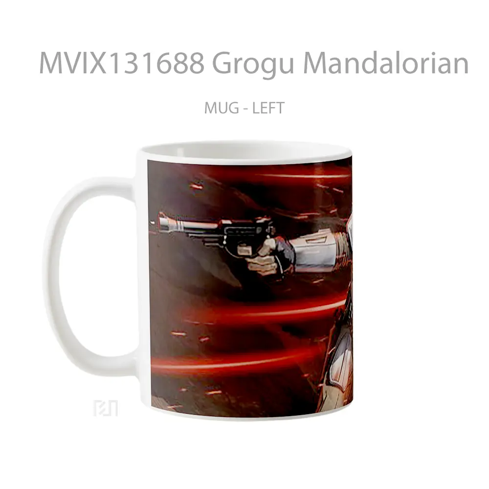Mug Grogu Mandalorian Gelas Star Wars - All-side / Desain