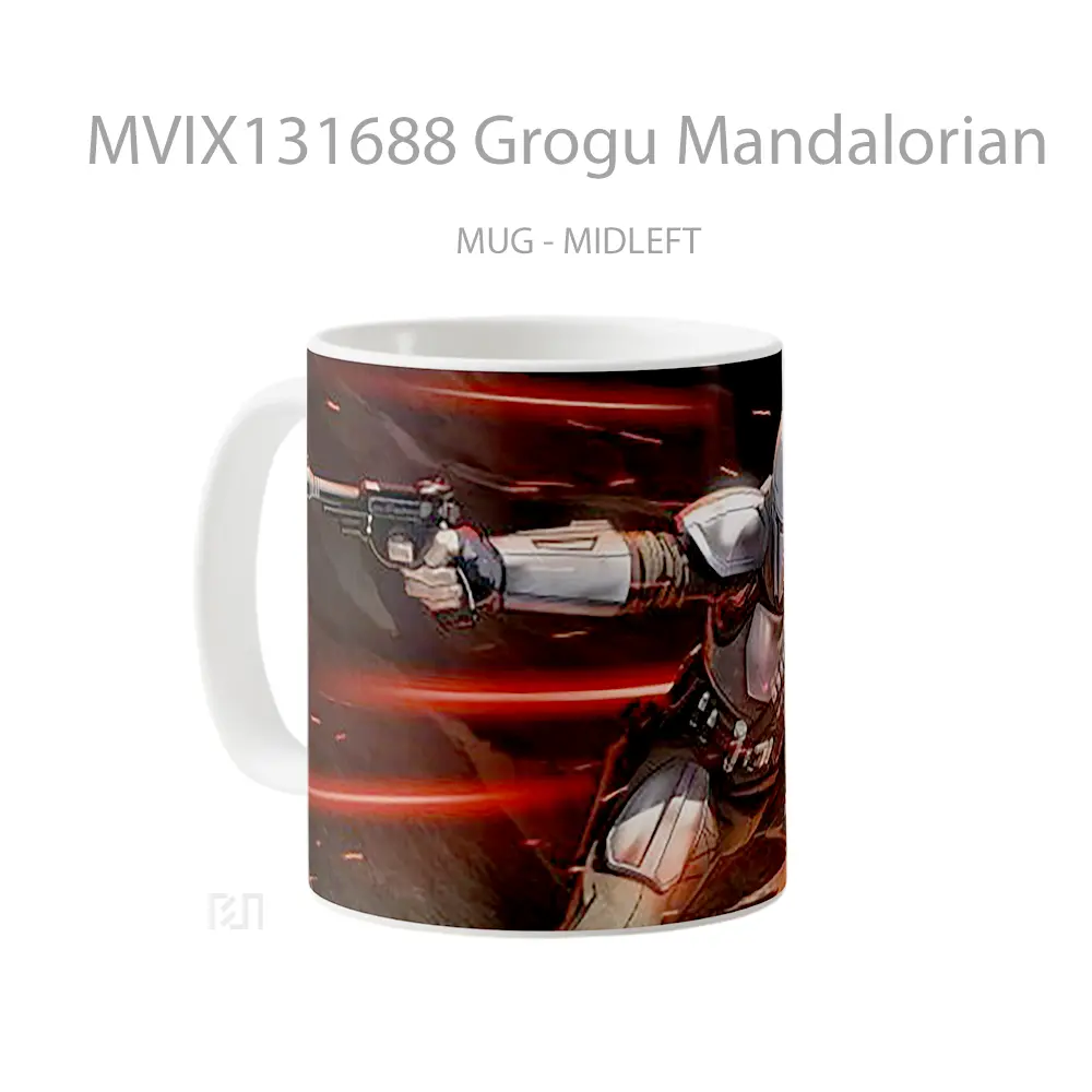 Mug Grogu Mandalorian Gelas Star Wars - All-side / Desain