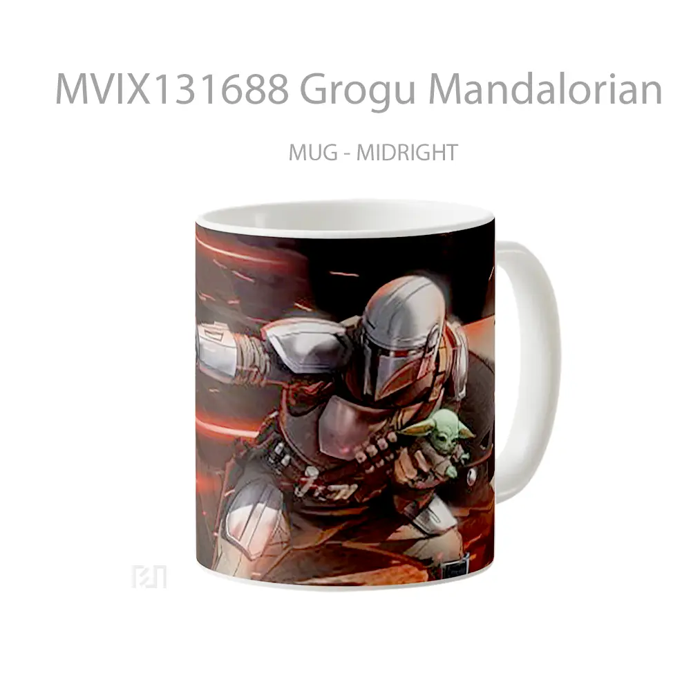Mug Grogu Mandalorian Gelas Star Wars - All-side / Desain
