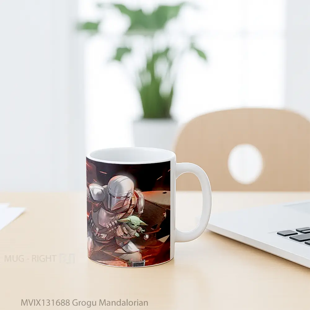 Mug Grogu Mandalorian Gelas Star Wars - All-side / Desain