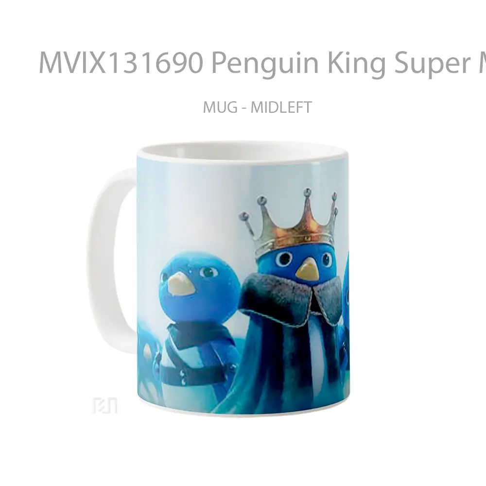 Mug Penguin King Super Mario Bros Movie Gelas Keramik Unik - All-side / Desain