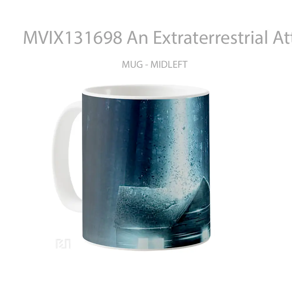 Mug An Extraterrestrial Attack Gelas Keramik Unik - All-side / Desain