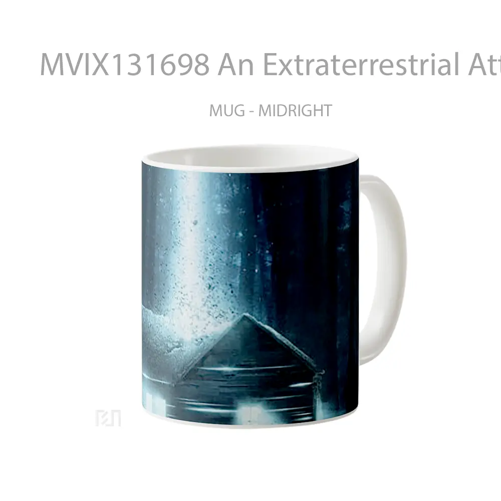 Mug An Extraterrestrial Attack Gelas Keramik Unik - All-side / Desain