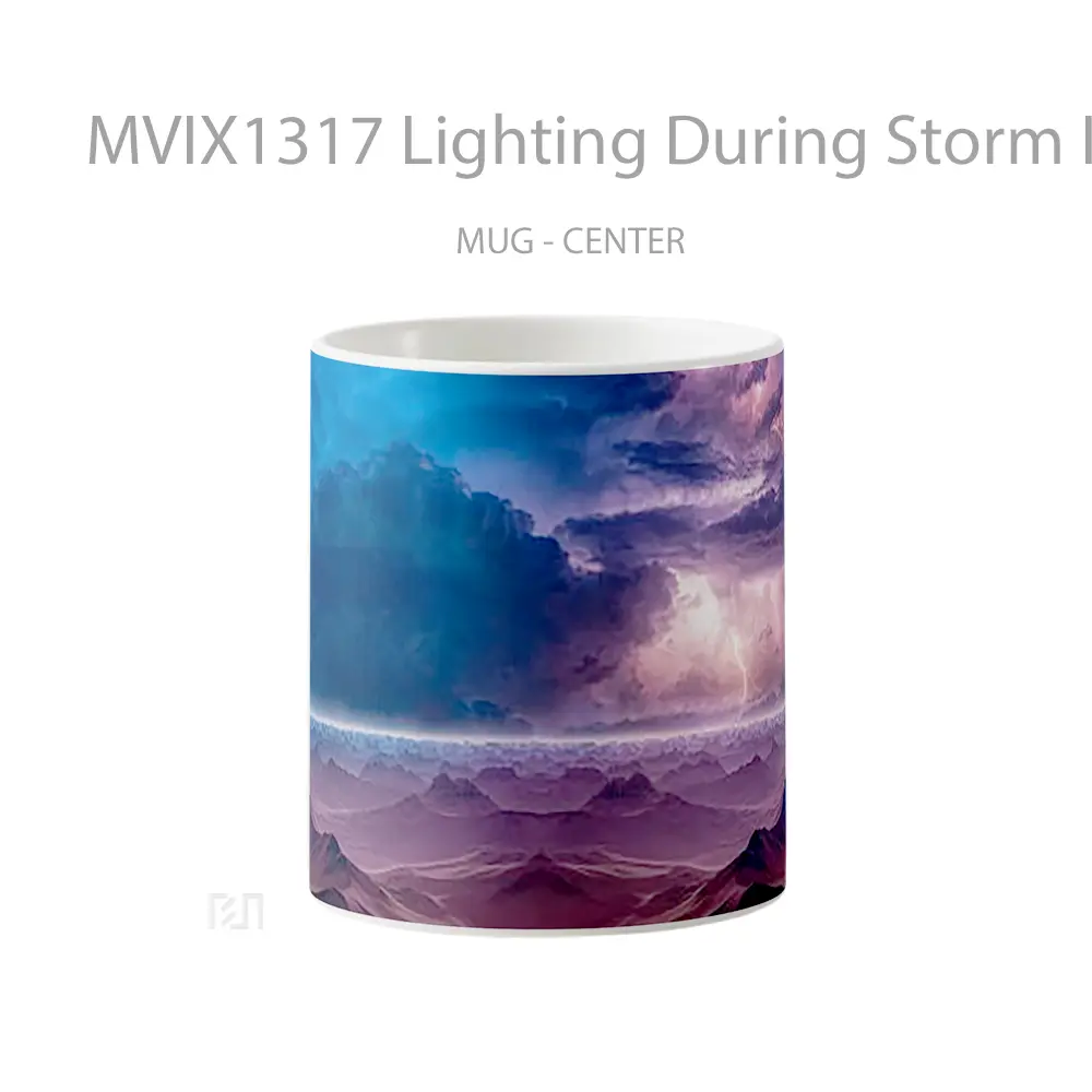 Mug Lighting During Storm In The Mountains Gelas Superhero