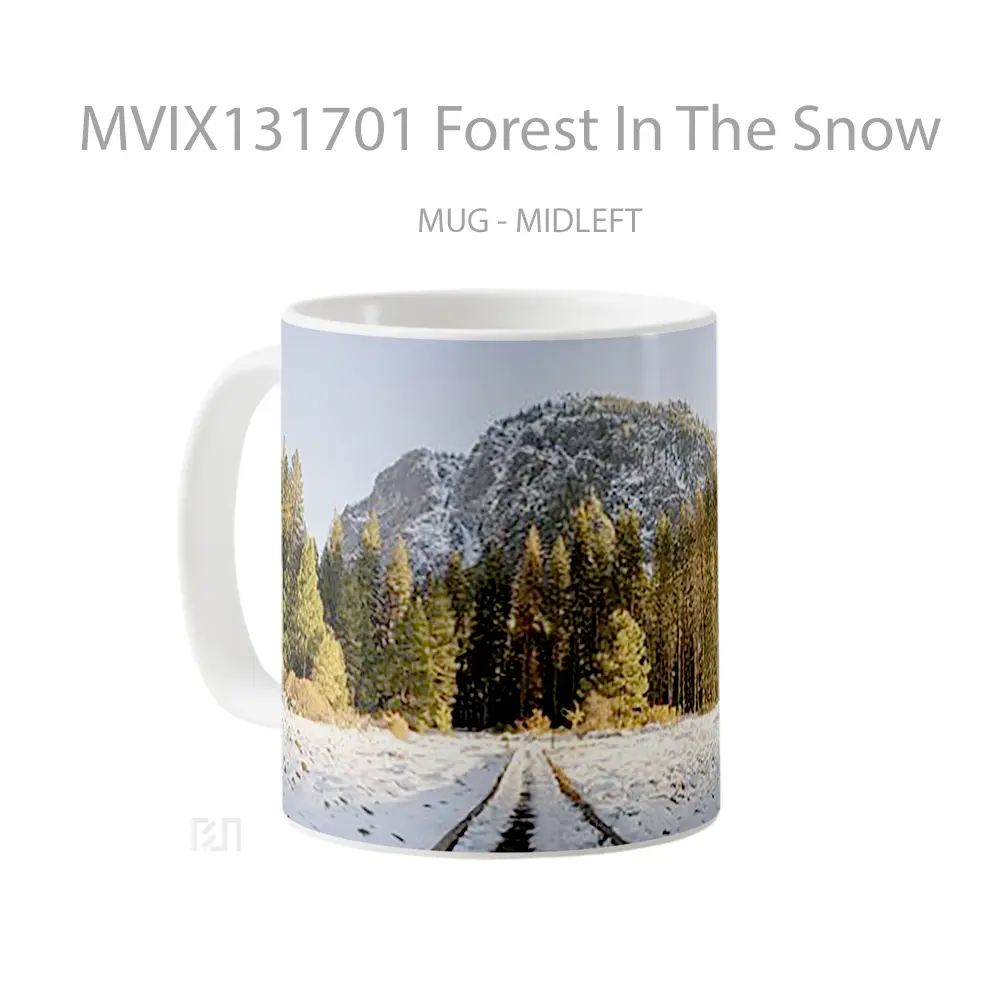 Mug Forest In The Snow Gelas Pemandangan Alam - All-side / Desain