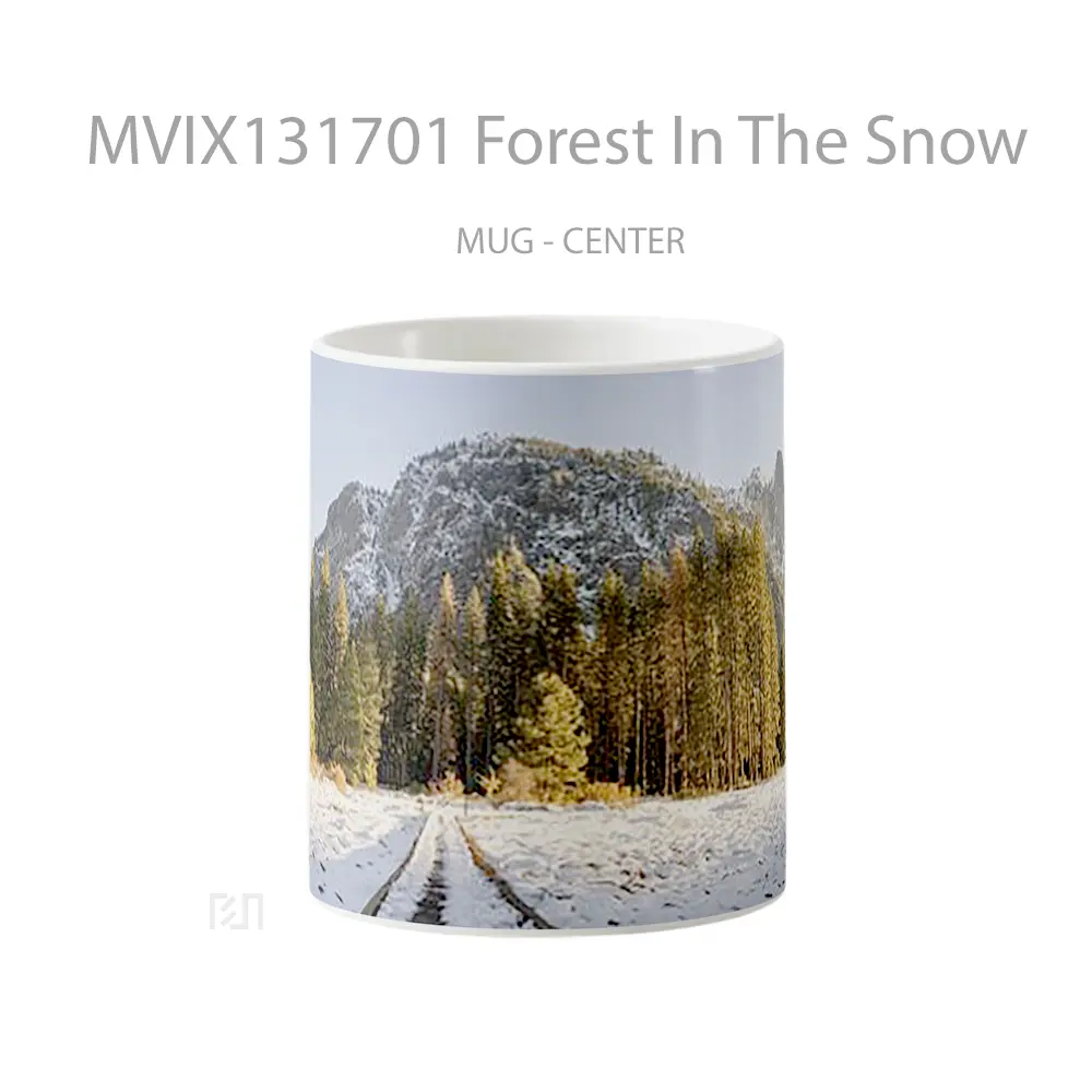 Mug Forest In The Snow Gelas Pemandangan Alam