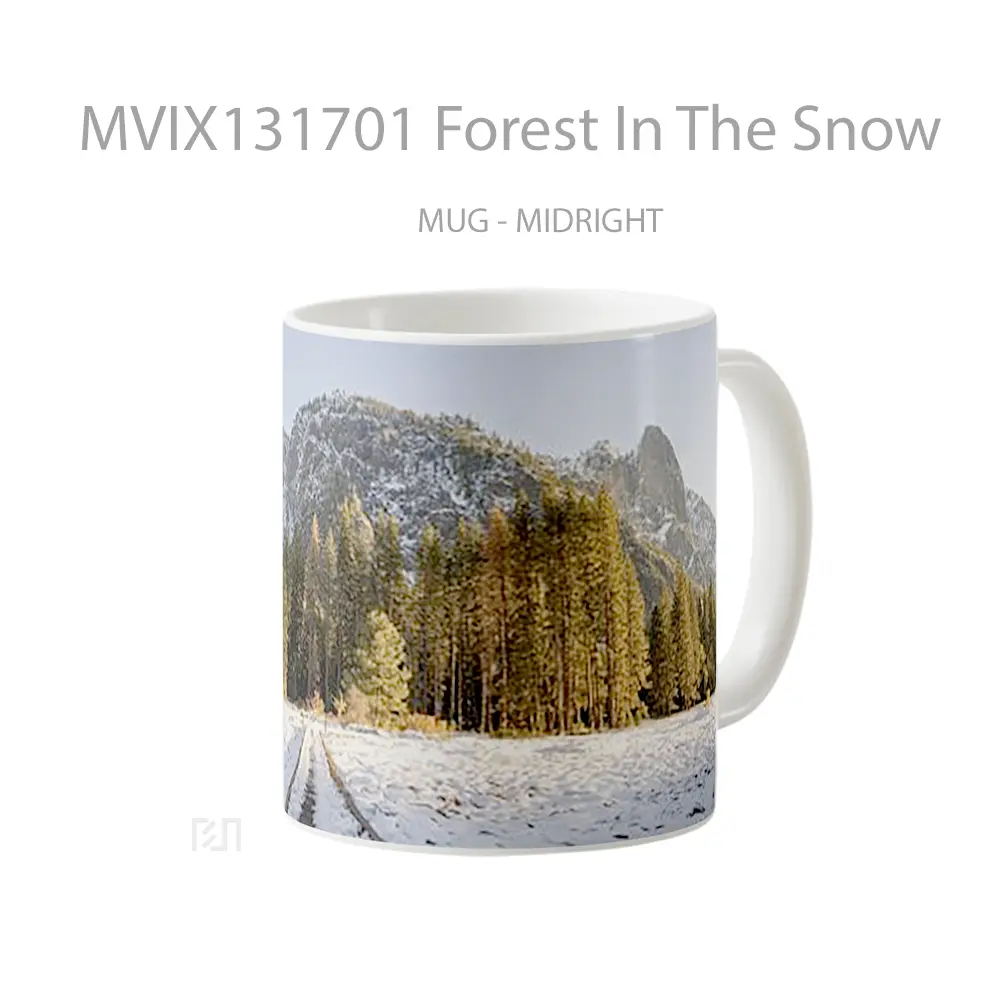 Mug Forest In The Snow Gelas Pemandangan Alam - All-side / Desain
