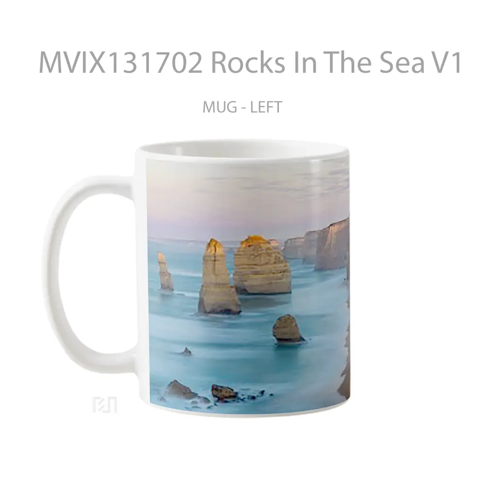Mug Rocks In The Sea V1 Gelas Pemandangan Alam - All-side / Desain