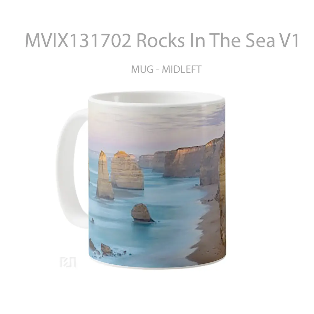 Mug Rocks In The Sea V1 Gelas Pemandangan Alam - All-side / Desain