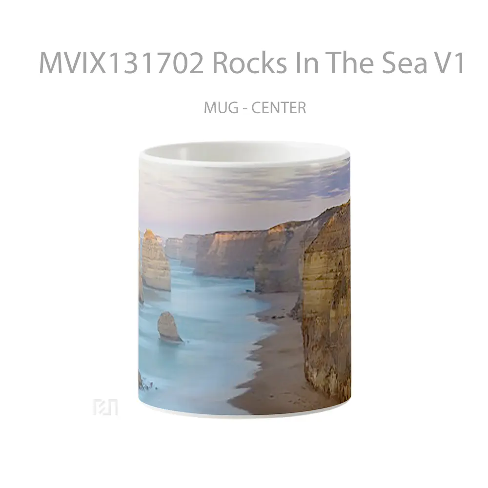 Mug Rocks In The Sea V1 Gelas Pemandangan Alam
