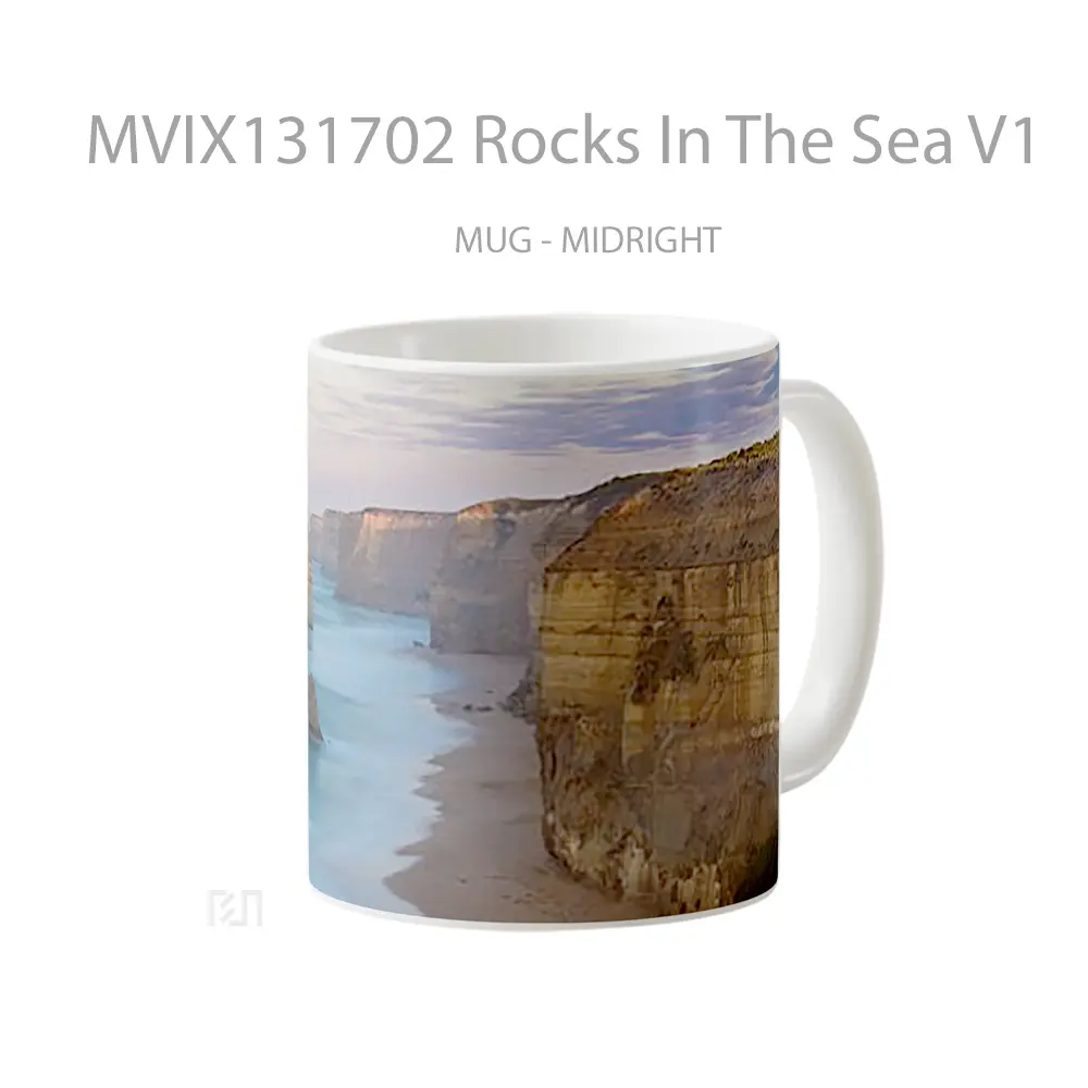 Mug Rocks In The Sea V1 Gelas Pemandangan Alam - All-side / Desain