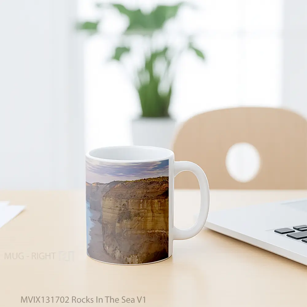 Mug Rocks In The Sea V1 Gelas Pemandangan Alam - All-side / Desain