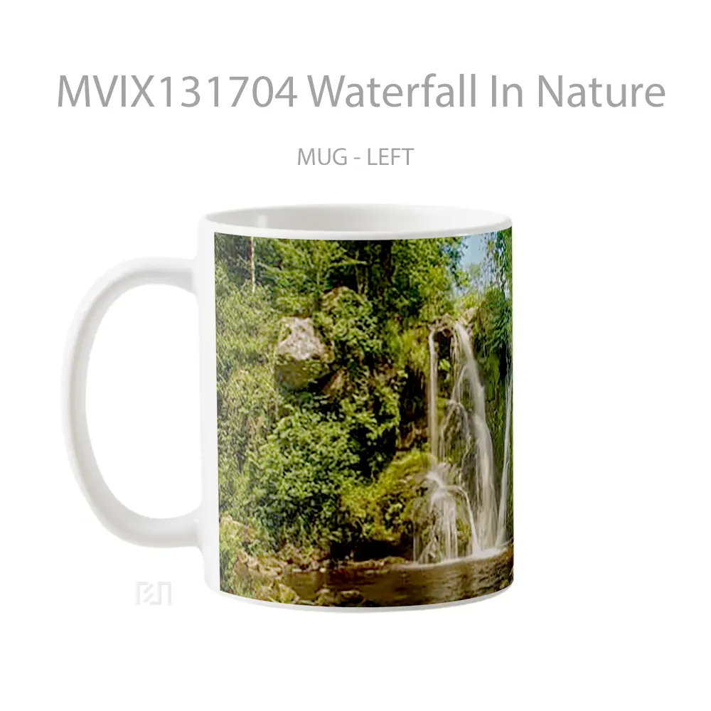 Mug Waterfall In Nature Gelas Pemandangan Alam - All-side / Desain