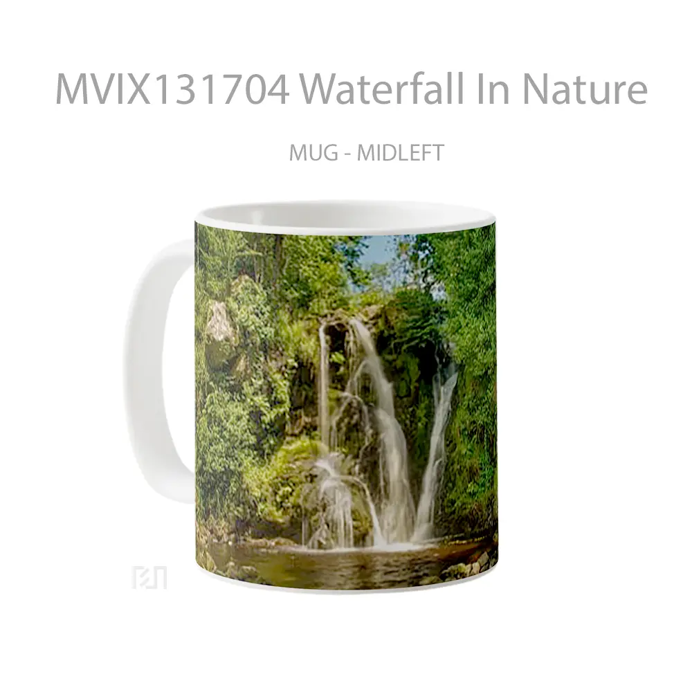 Mug Waterfall In Nature Gelas Pemandangan Alam - All-side / Desain