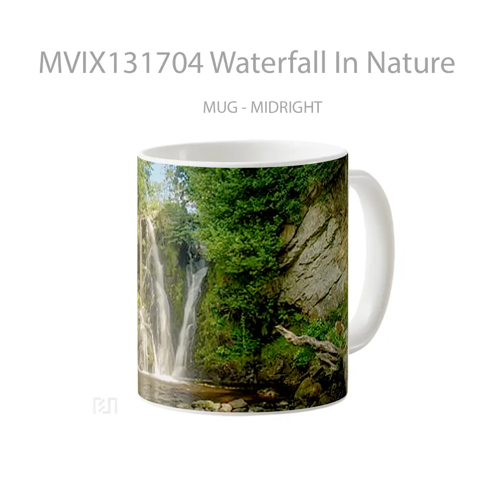 Mug Waterfall In Nature Gelas Pemandangan Alam - All-side / Desain