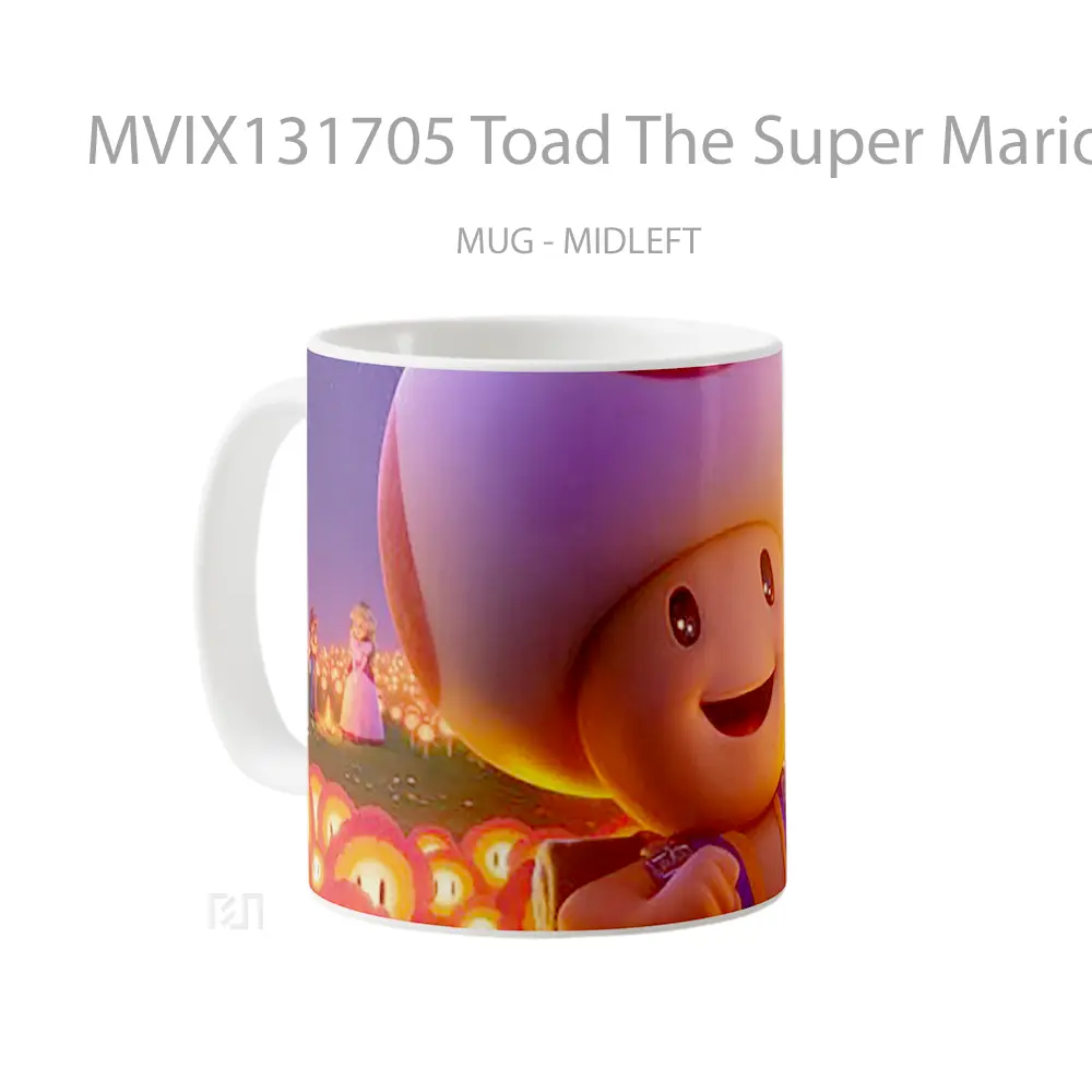 Mug Toad The Super Mario Bros Movie Gelas Keramik Unik - All-side / Desain