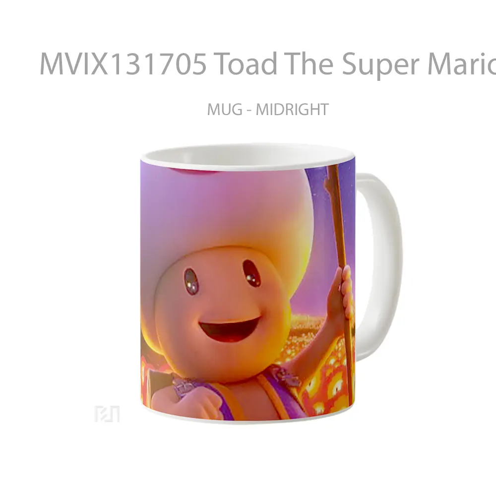 Mug Toad The Super Mario Bros Movie Gelas Keramik Unik - All-side / Desain