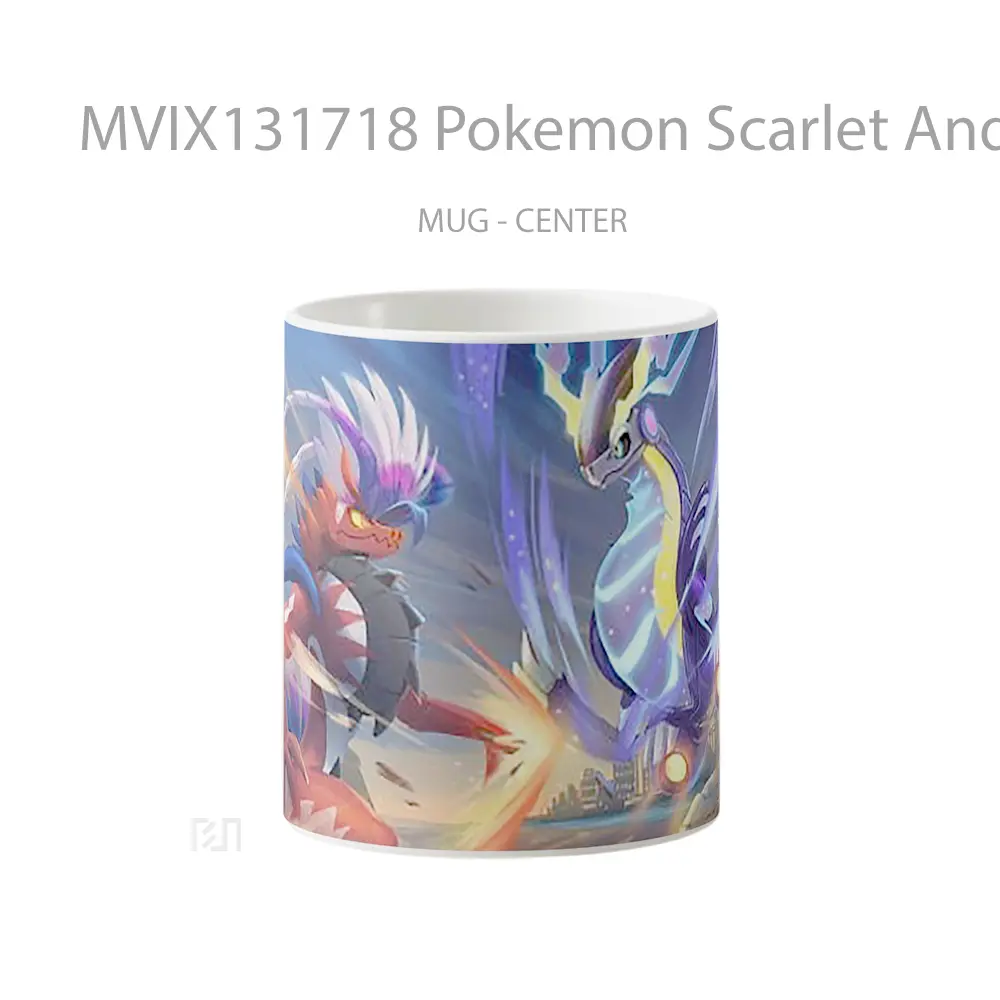 Mug Pokemon Scarlet And Violet V2 Cangkir Anime