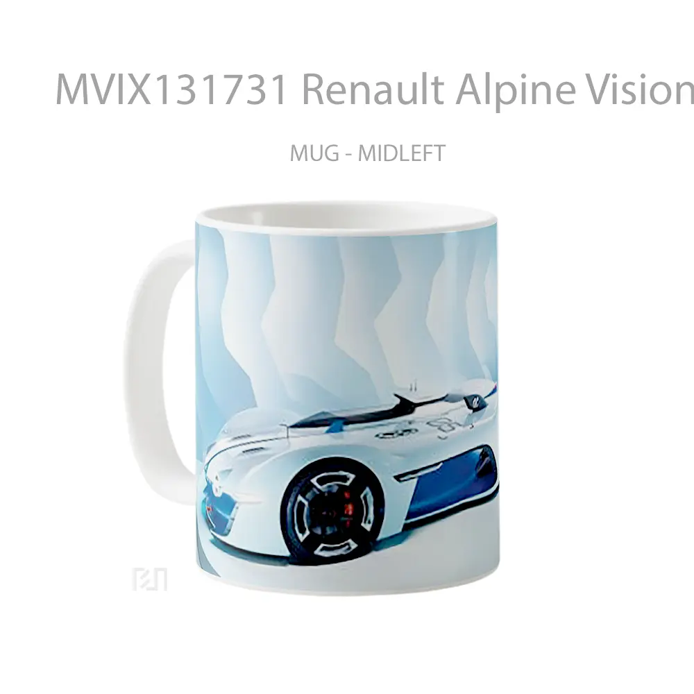 Mug Renault Alpine Vision In Gran Turismo Gelas Superhero - All-side / Desain