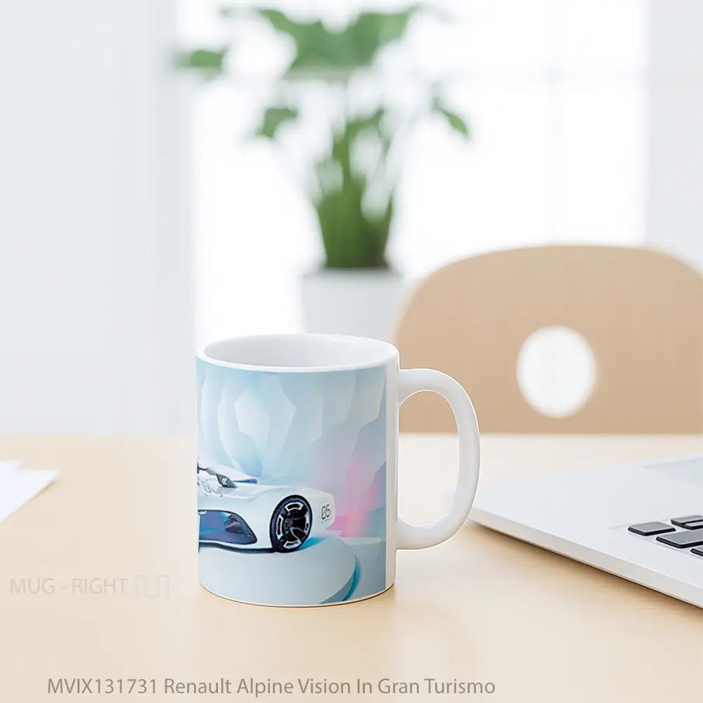 Mug Renault Alpine Vision In Gran Turismo Gelas Superhero - All-side / Desain