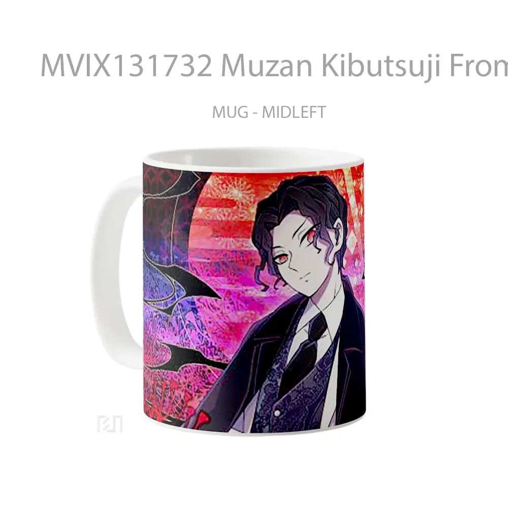 Mug Muzan Kibutsuji From Kimetsu No Yaiba Cangkir Anime - All-side / Desain