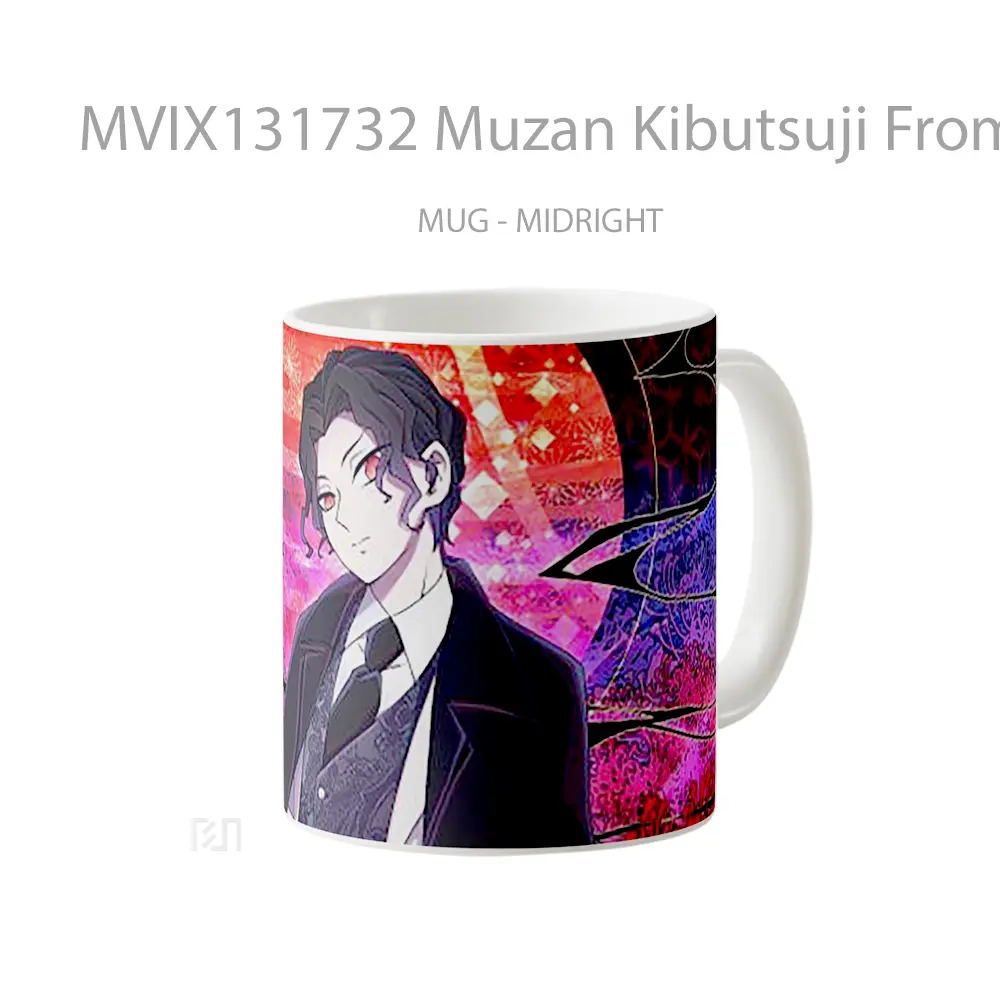 Mug Muzan Kibutsuji From Kimetsu No Yaiba Cangkir Anime - All-side / Desain