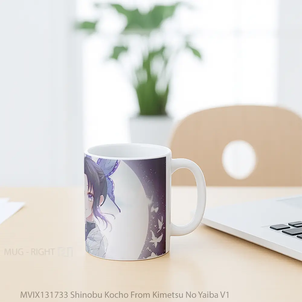 Mug Shinobu Kocho From Kimetsu No Yaiba V1 Cangkir Anime - All-side / Desain