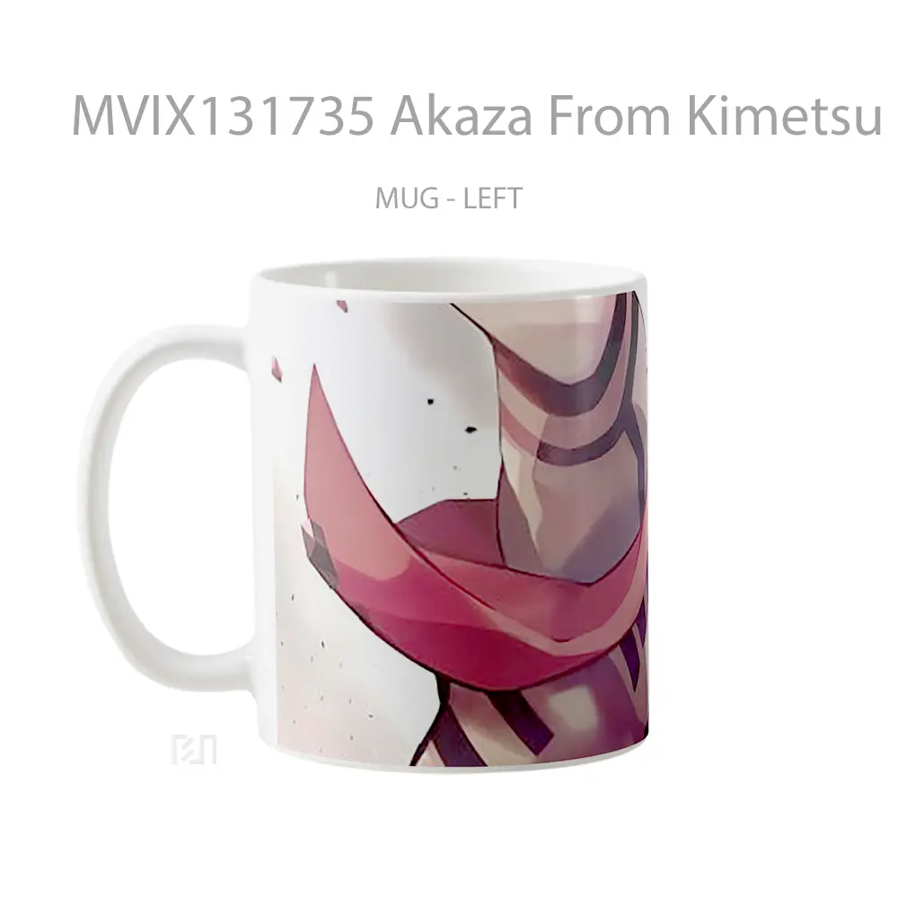 Mug Akaza From Kimetsu No Yaiba Cangkir Anime - All-side / Desain
