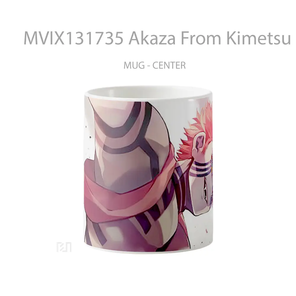 Mug Akaza From Kimetsu No Yaiba Cangkir Anime