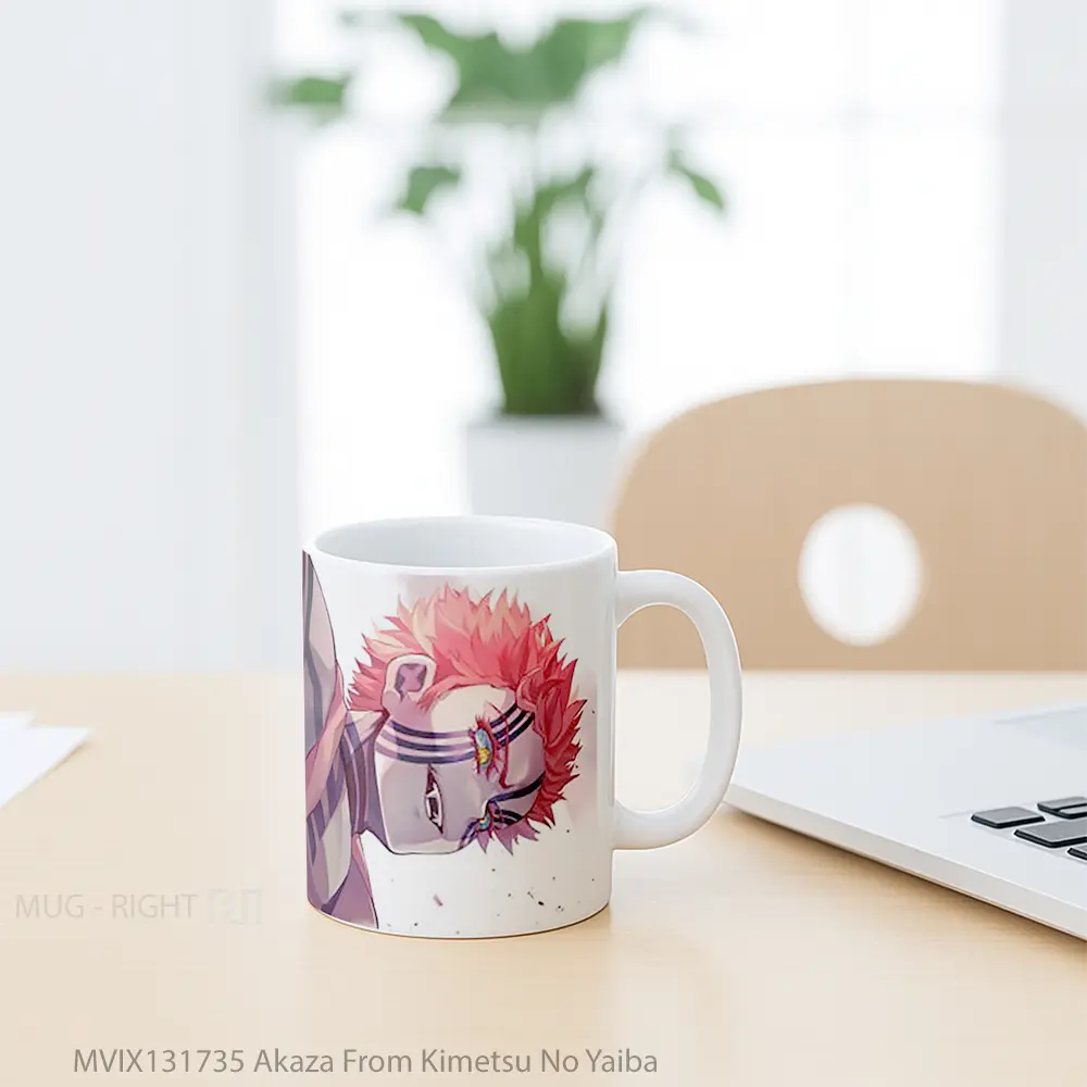 Mug Akaza From Kimetsu No Yaiba Cangkir Anime - All-side / Desain